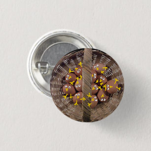 Badge Rond 2,50 Cm OEufs mignons aux yeux googly