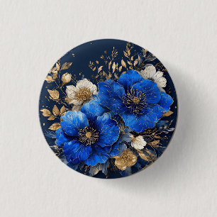 Badge Rond 2,50 Cm Œuvre d'art florale élégante