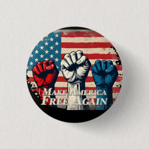 Badge Rond 2,50 Cm Œuvre d'art Make America Free Again