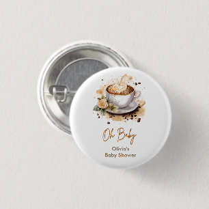 Badge Rond 2,50 Cm Oh Bébé Un Bébé se Prépare Fête Prénatale Café Mar
