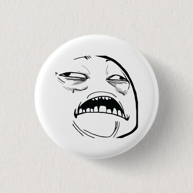 Badge Rond 2,50 Cm Oh Jésus doux qui est bon visage Meme de rage (Devant)