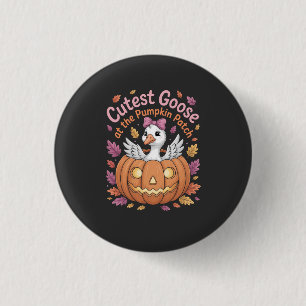 Badge Rond 2,50 Cm Oie cutest au Citrouille Patch Thanksgiving