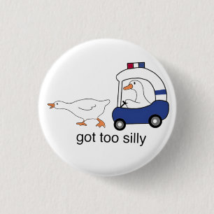 Badge Rond 2,50 Cm Oie de police drôle trop drôle humour