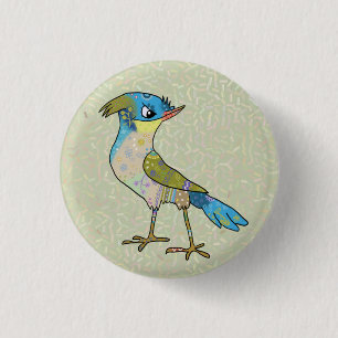Badge Rond 2,50 Cm Oiseau de Crazy