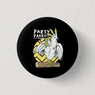 Badge Rond 2,50 Cm Oiseau de perroquet