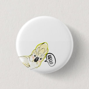 Badge Rond 2,50 Cm oiseau mignon de cacatoès