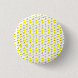 Badge Rond 2,50 Cm Oiseaux Jaunes Drôles Gribouillis