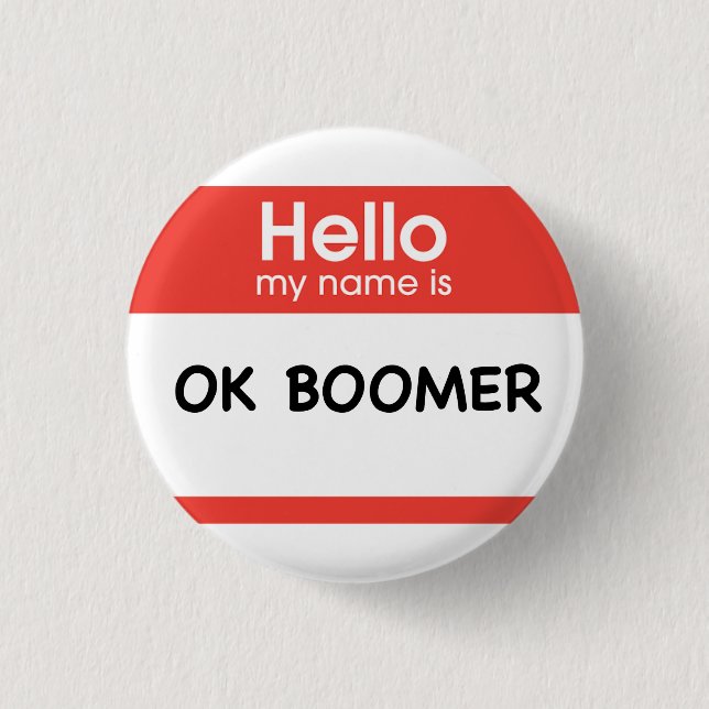 BADGE ROND 2,50 CM OK BOOMER (Devant)