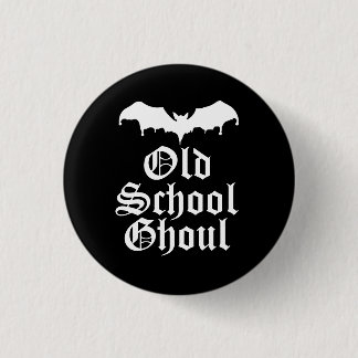 Badge Rond 2,50 Cm Old School Ghoul Goth Bat