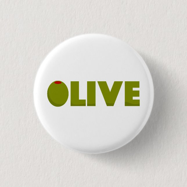 Badge Rond 2,50 Cm Olive (Devant)