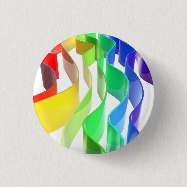 Badge Rond 2,50 Cm Ondes Rainbow (Devant)