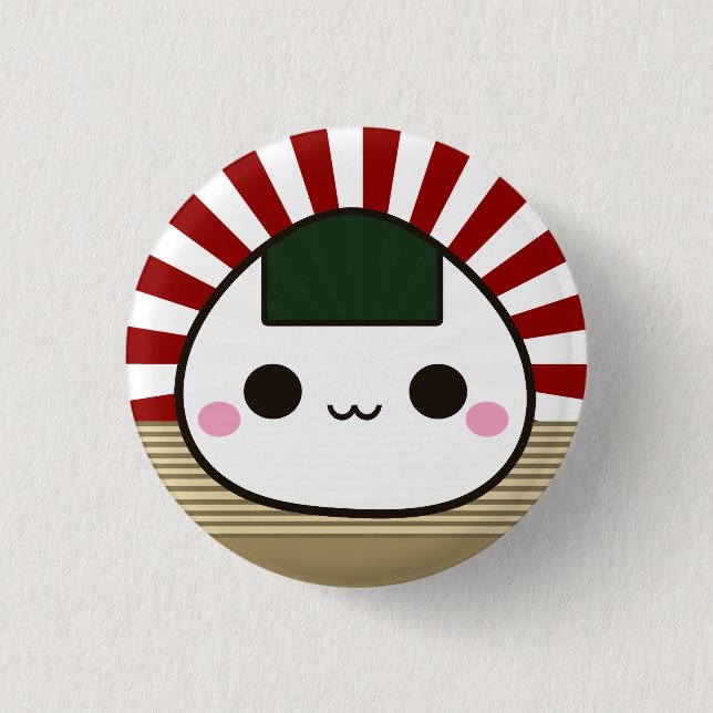 Badge Rond 2,50 Cm Onigiri heureux (Devant)