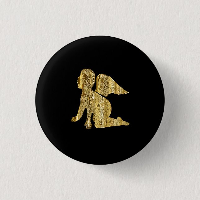 Badge Rond 2,50 Cm Or bébé ange (Devant)