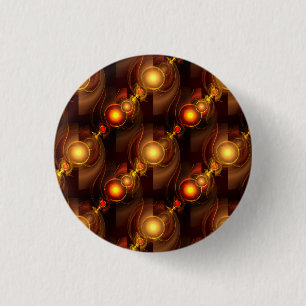 Badge Rond 2,50 Cm Or Moderne Bohème Élégant Motif d'Art Abstrait #50