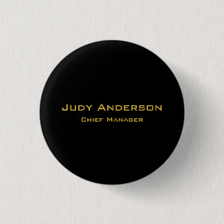 Badge Rond 2,50 Cm Or Moderne Élégant Professionnel Doré Métallisé &