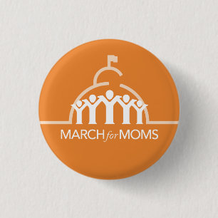 Badge Rond 2,50 Cm Orange 2,25" bouton
