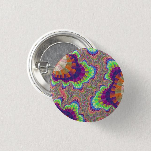 Badge Rond 2,50 Cm Orange arc-en-ciel (Devant & derrière)