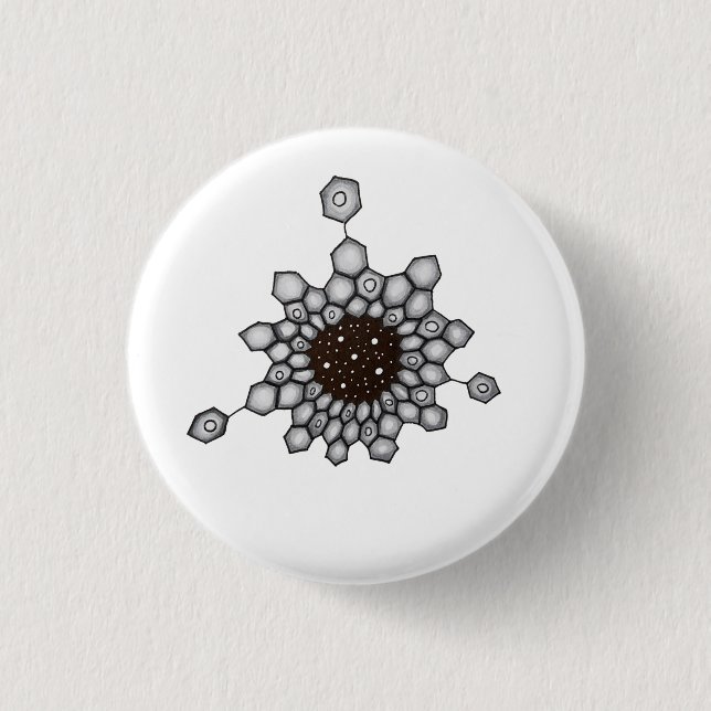 Badge Rond 2,50 Cm Organic Chemistry Aromatique Structure Space Stars (Devant)