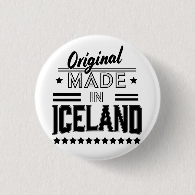 Badge Rond 2,50 Cm Original fabriqué en Islande (Devant)