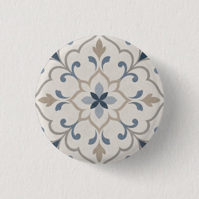 Badge Rond 2,50 Cm Ornement élégant  (Devant)