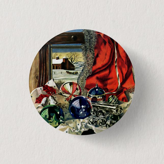 Badge Rond 2,50 Cm Ornements de Noël (Devant)