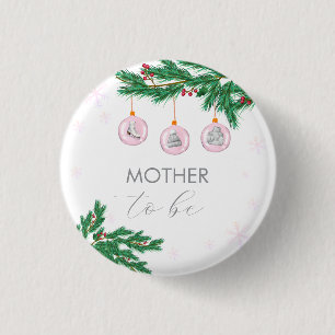 Badge Rond 2,50 Cm Ornements Rose Pour Vêtements Future Maman Baby Sh