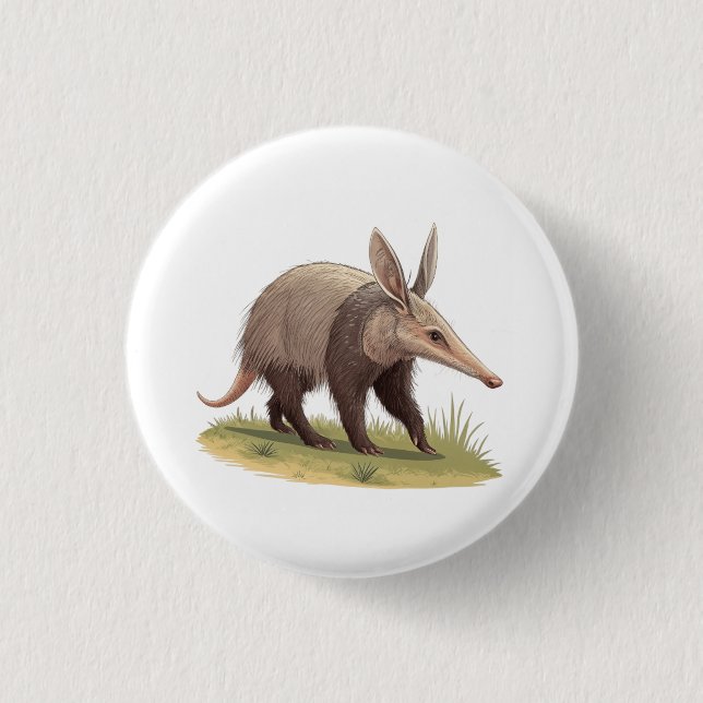 Badge Rond 2,50 Cm Oryctérope (Devant)