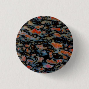 Badge Rond 2,50 Cm Os de dinosaure petrifié coloré