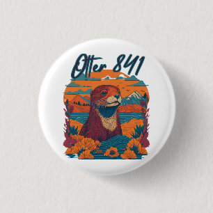 Badge Rond 2,50 Cm Otter 841 Otter My Way California Sea Otte