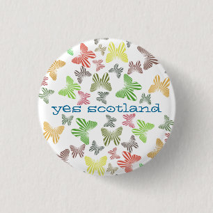 Badge Rond 2,50 Cm Oui rétro insigne de bouton de papillons de