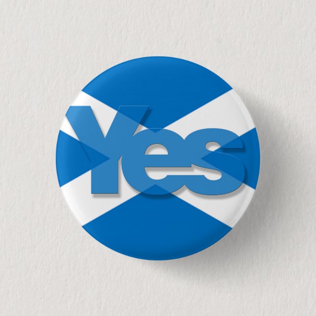 Badge Rond 2,50 Cm Oui Saltire (Devant)