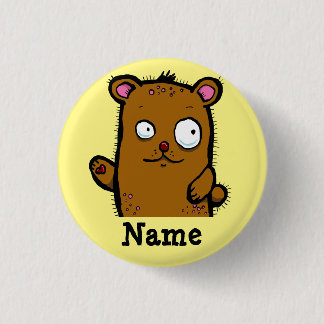 Badge Rond 2,50 Cm Ours de dessin animé mignon qui agite