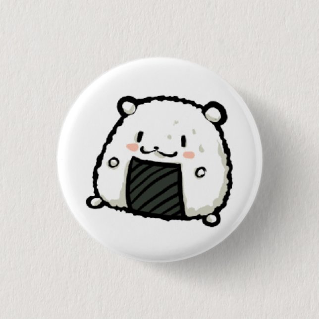 Badge Rond 2,50 Cm ours de sushi (Devant)