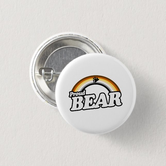 Badge Rond 2,50 Cm Ours et Fier (Devant & derrière)