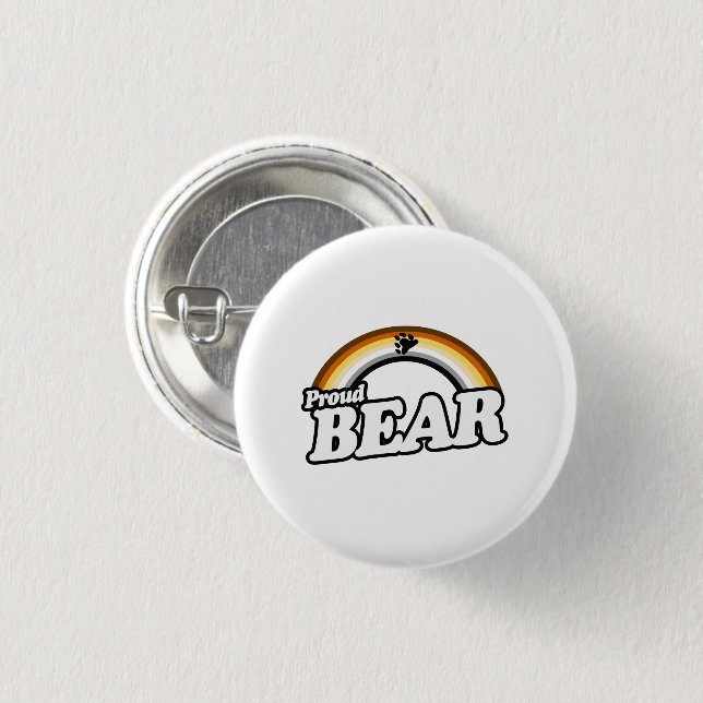 Badge Rond 2,50 Cm Ours et Fier (Devant & derrière)