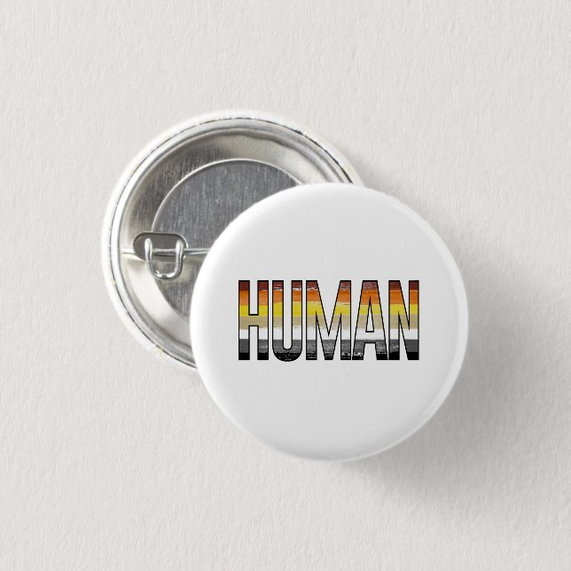 Badge Rond 2,50 Cm Ours Humain (Devant & derrière)