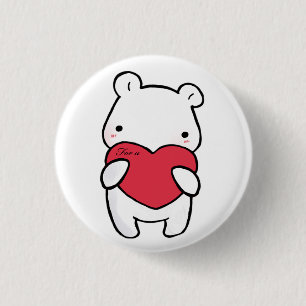 Badge Rond 2,50 Cm Ours polaire sensible