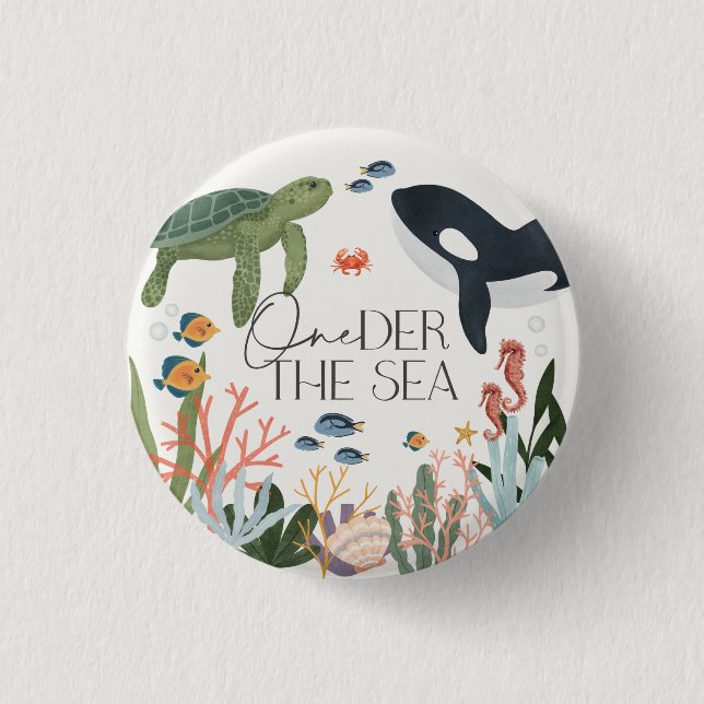 Badge Rond 2,50 Cm Ouverture De La Mer Premier Anniversaire Fête Fave (Devant)