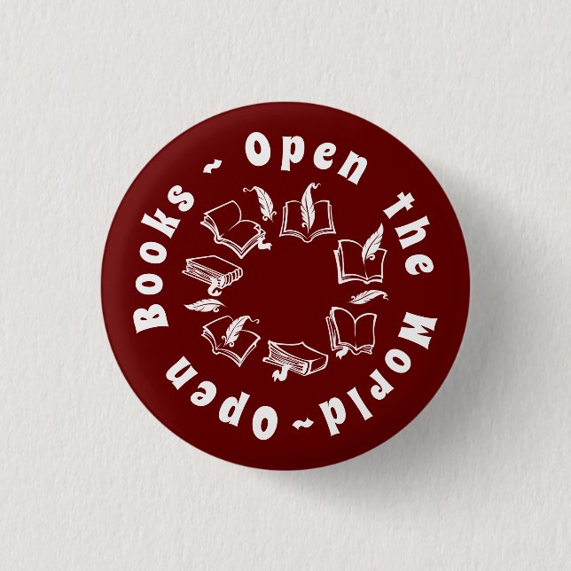 Badge Rond 2,50 Cm Ouvrir un livre (Devant)