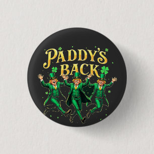 Badge Rond 2,50 Cm Paddy's Back Funny St Patrick's Day Trump Support