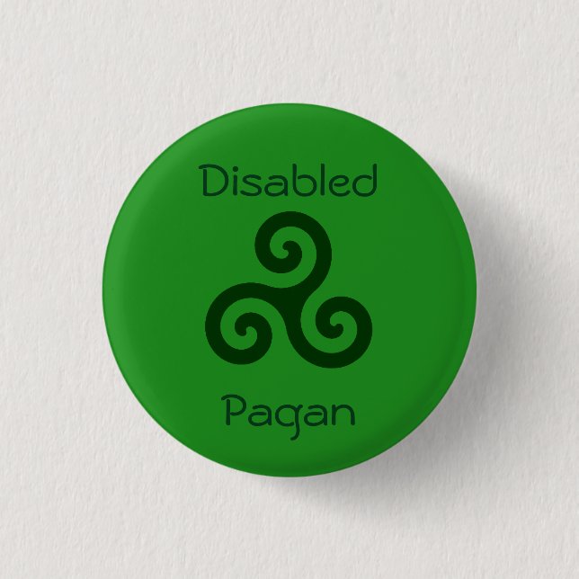 Badge Rond 2,50 Cm Païen handicapé (Devant)