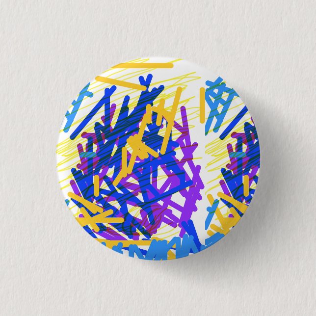 Badge Rond 2,50 Cm Paint Festive Abstrait moderne (Devant)