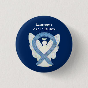 Badge Rond 2,50 Cm Paisley Awareness Ribbon Angel Custom Art Pins