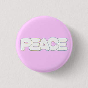 Badge Rond 2,50 Cm Paix colorée, boutons de mots