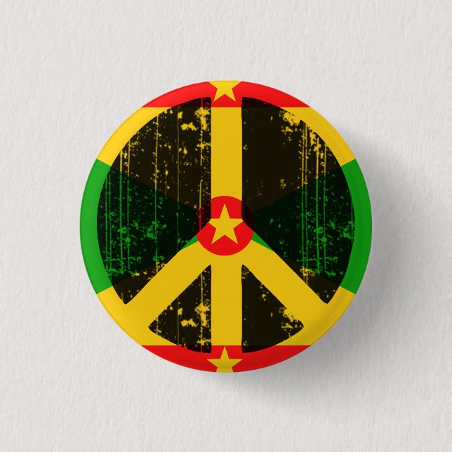 Badge Rond 2,50 Cm Paix dans Greneda (Devant)