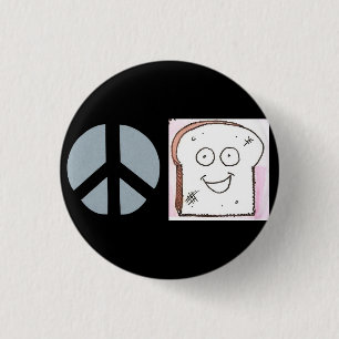 Badge Rond 2,50 Cm Paix de bouton de pain grillé