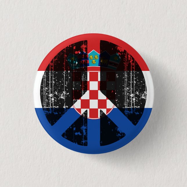 Badge Rond 2,50 Cm Paix en Croatie (Devant)