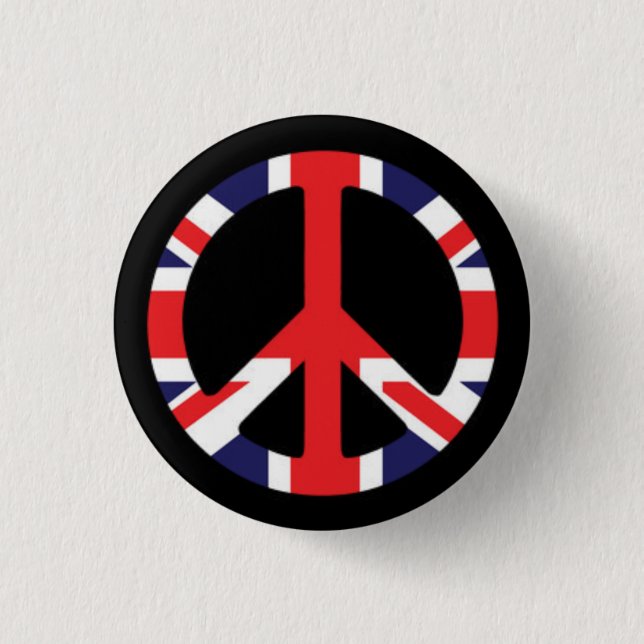 Badge Rond 2,50 Cm Paix les Anglais (Devant)