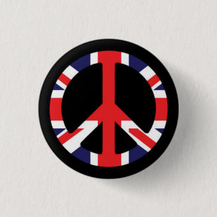 Badge Rond 2,50 Cm Paix les Anglais