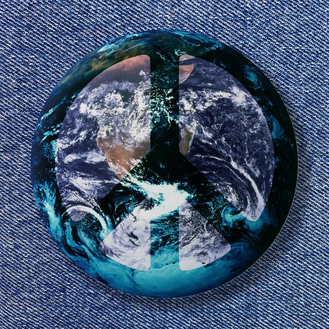 Badge Rond 2,50 Cm Paix mondiale (World Peace Pinback Button)